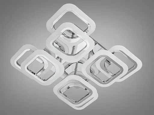 Світлодіодна люстра смарт світильник з пультом, 70W, хром - фото 3