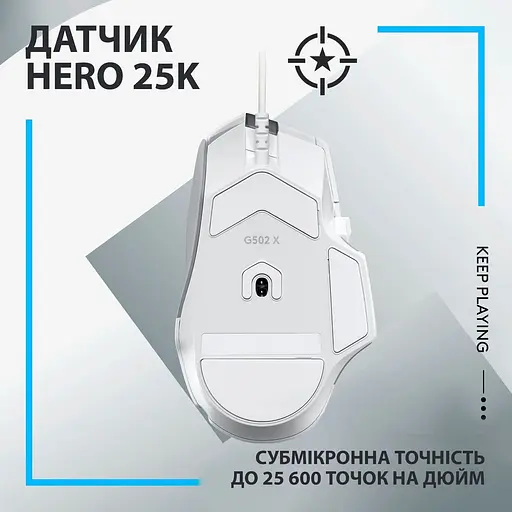 Мышь Logitech G502 X USB White (910-006146) - фото 4