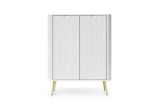 Комод Perfect Home Зова / Zova 2-дверний з золотими ніжками K103 Білий (PFH-091286)