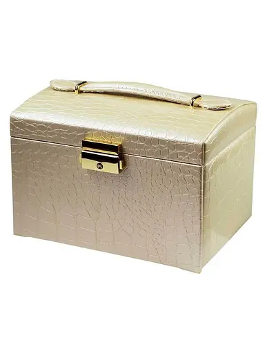 Скринька для прикрас Органайзер для ювелірних виробів Сундук для біжутерії Бежевий - фото 3