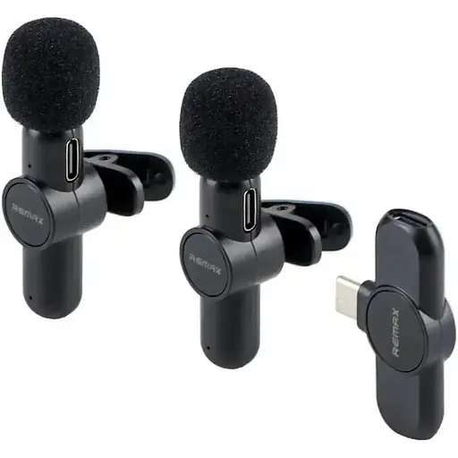 Мікрофон Remax петличний бездротовий подвійний K10 Ryusic Series One-to-Two Type-C - фото 1
