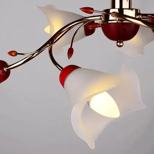 Люстра стельова Brille флористика E14 40W G (LK-415C/6) - фото 2