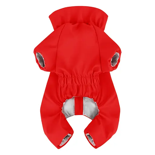 Дождевик для собак Waudog Clothes, водонепроницаемый, L55, В 77-79 см, С 50-55 см, красный - фото 3