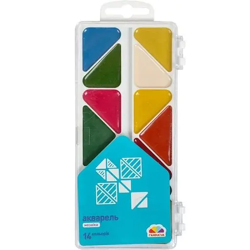 Акварельні фарби "Мозаїка" ГАММА'UA 300103, 14 кольорів - фото 1