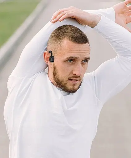 Бездротові спортивні кісткові навушники для плавання Langsdom Opetec Swim з вбудованою пам'яттю 32G Чорні - фото 3