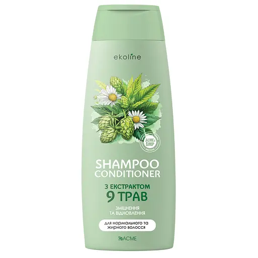 Шампунь-кондиціонер Acme EkoLine з екстрактом 9 трав для нормального та жирного волосся 400 мл - фото 1