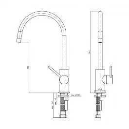 Змішувач для кухні Paffoni Light chrome LIG180CR, Хром - фото 3