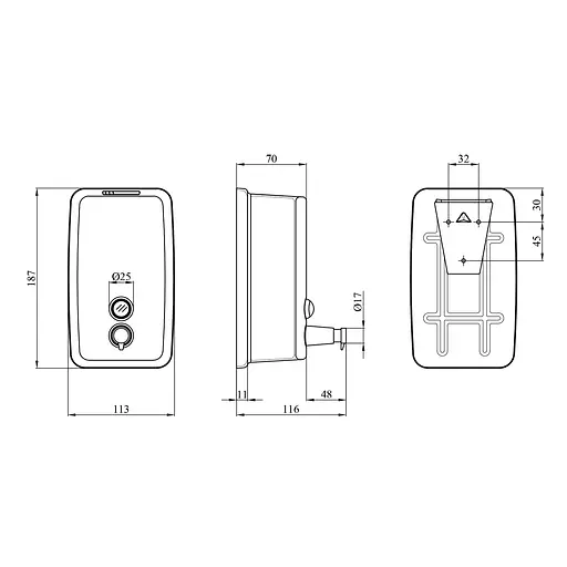 Диспенсер для жидкого мыла Kroner KRM Rizze - ACC405-8 (CV022962)  - фото 4