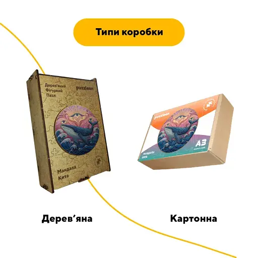 Деревянный пазл Мандала Кита, А3, Деревянная коробка 200 элементов. - фото 4