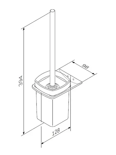 Йоршик для унітазу Am.Pm Inspire 2.0 підвісний A50A33400, Хром - фото 8