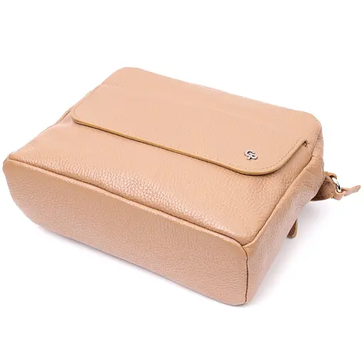 Кожаная женская сумка Grande Pelle 23х17х7 см sum0023596 - фото 3