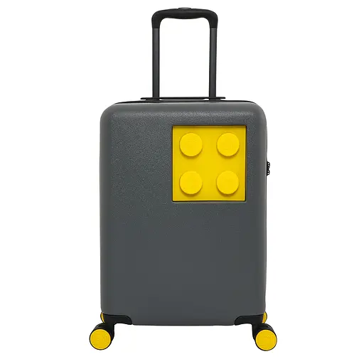 Валіза LEGO Brick 2x2 Trolley S 40 л темно-сіра з жовтою вставкою (20152-1962) - фото 4