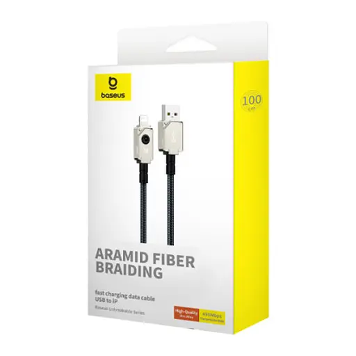 Дата кабель Baseus Unbreakable Series Fast Charging USB to Lightning 2.4A 1m (P10355802111-0) Stellar White - фото 6