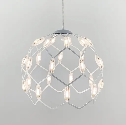 Світильник, що має форму напівкуполу у білому корпусі | Арт. D 1288 WT | Line F - фото 3