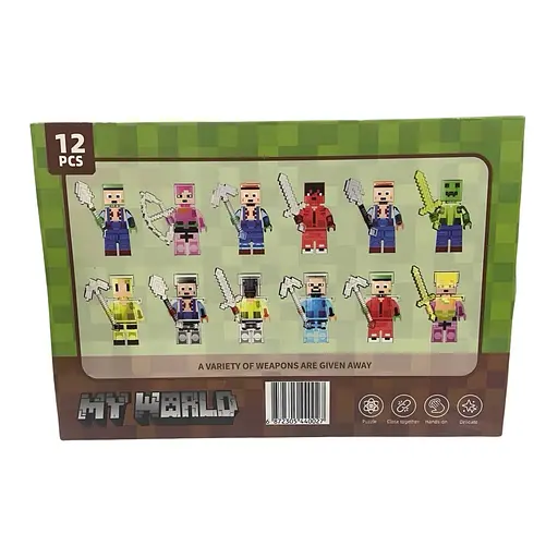 Набор игровых фигурок персонажи My World 12 шт. с оружием (44002) - фото 2