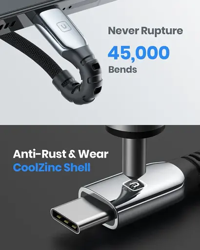 Кабель USB C із захистом від розривів INIU D7C (6,6 футів, 2 шт. в упаковці) - фото 4