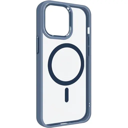 Чохол-накладка DK для Apple iPhone 14 Pro MagSafe Composite Metal Edge (light blue)