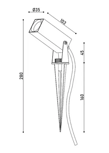Світильник на ніжці KLOODI KDSL-PA35X35 3W 3K 30D - фото 2