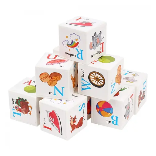 Дитячий розвиваючий набір кубиків "Англійська абетка" ТехноК 1325TXK 12 кубиків - фото 3