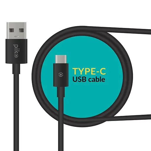 Кабель USB AM - Type-C, 1.2 м, чорний, Piko, 2.4A (CB-UT11) - фото 1