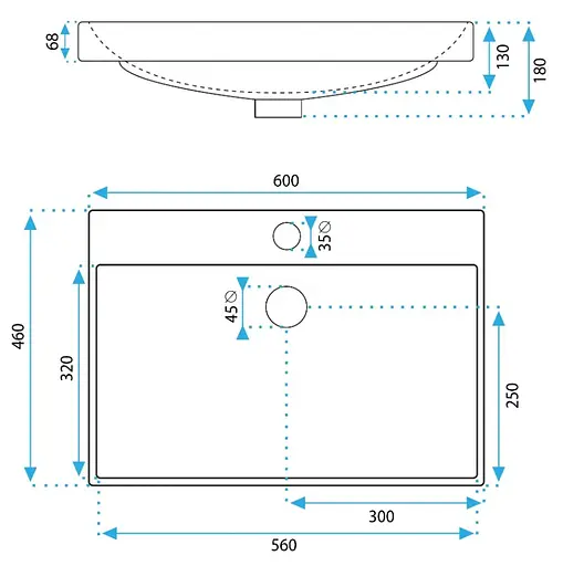 Умывальник Rea Mandy white врезной REA-U3326, Белый - фото 6