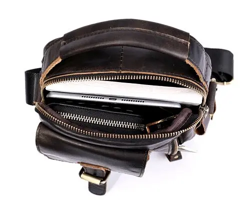 Чоловіча шкіряна сумка Vintage 18х21,5х5,5 см sum0012384 - фото 5