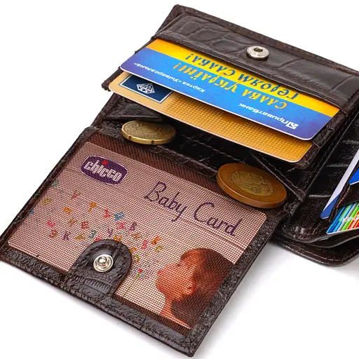 Мужской кожаный кошелек Canpellini 11х8.3х1 см acs0025584 - фото 5