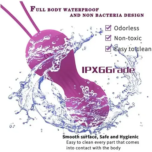 Вібраційний тренажер Кегеля "Rewolution Rewobeads" електричний 36x85 мм силіконовий фіолетовий - фото 4