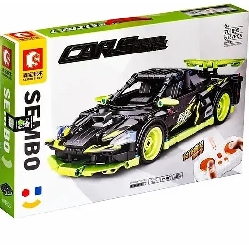 Радиоуправляемый конструктор Sembo Block Chevrolet Corvette C7 Z06, 618 деталей (701895)