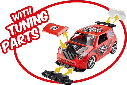 Конструктор Revel машинка Rallye Car with Pullback Motor червоний 00910 - фото 8