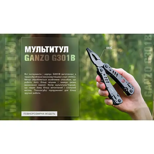 Мультитул Multi Tool Ganzo G301-В - фото 14