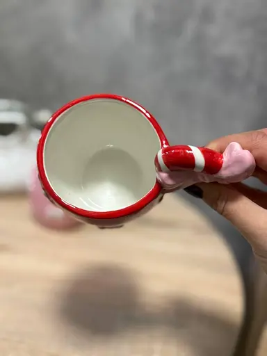 Набор кружок Леденец керамический 400 мл 2 шт Красный Розовый - фото 4