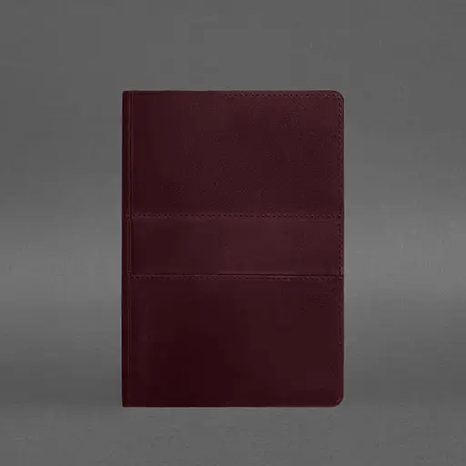 Кожаный блокнот А5 (софт-бук) 9.3 бордовый Crazy Horse - фото 6