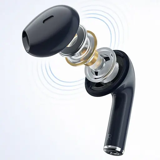 Бездротові навушники Bluetooth Haylou X1, BT5.3, ENC, IPX4, 6h, TWS Earbuds black 2024 UA UCRF - фото 2