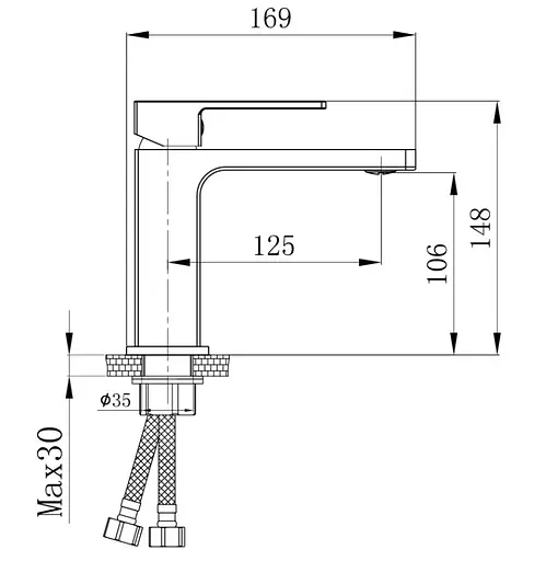 Змішувач для раковини Qtap Gemini QTGEM270BLM45674 Black Matt - фото 4