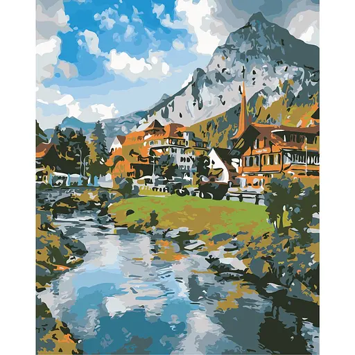 Картина по номерам Гірське село ArtStory 50х40 см різнокольорова 000169150