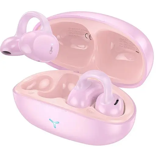 Навушники Hoco EW57 Auspicious clip-on true бездротовий BT headset |BT5.3, 70/450mAh, 11h| pink