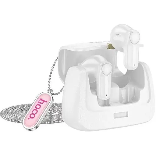 Бездротові навушники Hoco DES35 Dawn handbag BT headset, BT5.3, 35mAh, 300mAh, 5.5h, White