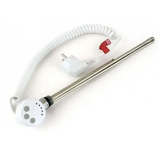 ТЕН для рушникосушки Terma MEG з електронним термостатом 600W Білий + трійник 30412 - фото 1