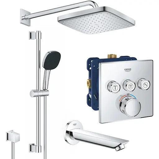 Душова система прихованого монтажу Grohe QuickFix Smartcontrol UA202801C3, Хром - фото 1