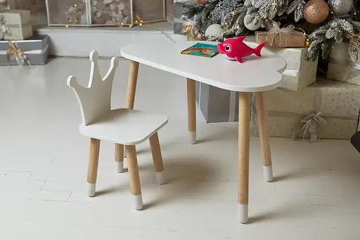 Дитячий столик Хмара та стільчик Корона біла - фото 3