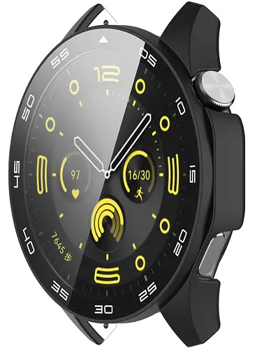 Чехол-накладка DK Пластик Soft-Touch Glass Full Cover для Huawei Watch GT 4 46mm black - фото 2
