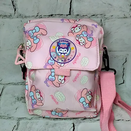 Детская сумка кросс-боди Куроми с подсветкой 20х16х6 см розовая (25-575) - фото 3