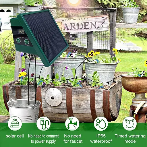 Комплект сонячної іригаційної системи, автоматичні системи іригації саду, насоси для поливання рослин на сонячних батареях - фото 4