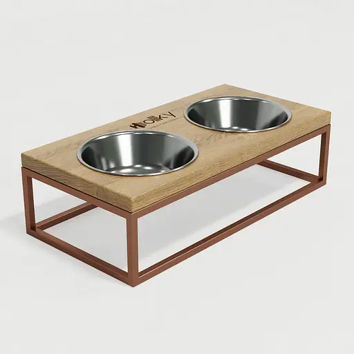 Hollky Base M — миски на підставці для середніх собак та великих котів (2 × 0,95 л) - фото 3