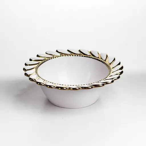 Тарелка глубокая Yiwu Tiffany фарфоровая 20 см сервировочная для подачи первых блюд салатов ML2005 - фото 1