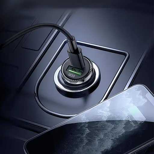 Адаптер автомобильный HOCO Type-C to Lightning Cable Leading car charger Z44 2USB, 3A, 20W, QC/PD| - фото 5