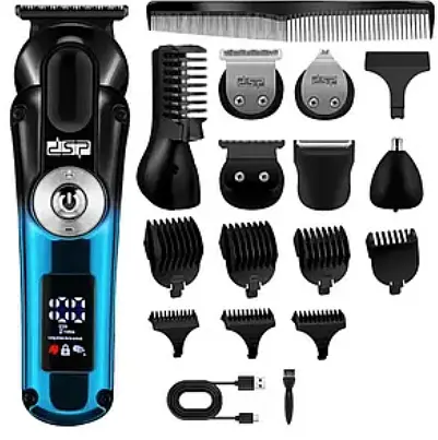Машинка для стрижки та набір для догляду DSP Encore Pro GoldFX 91721 Блакитний - фото 2