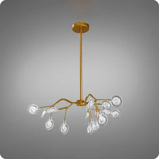 Люстра підвісна 517 Dlight на 18 ламп Золото Сатін (01949) - фото 2