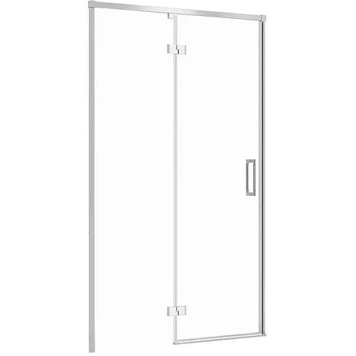Душевые двери Cersanit Larga 120x195 L распашные профиль хром S932-122, Левая, прозрачная, хром - фото 1